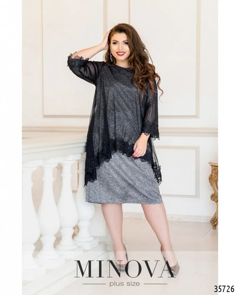 Платье 19-35-серебро Minova