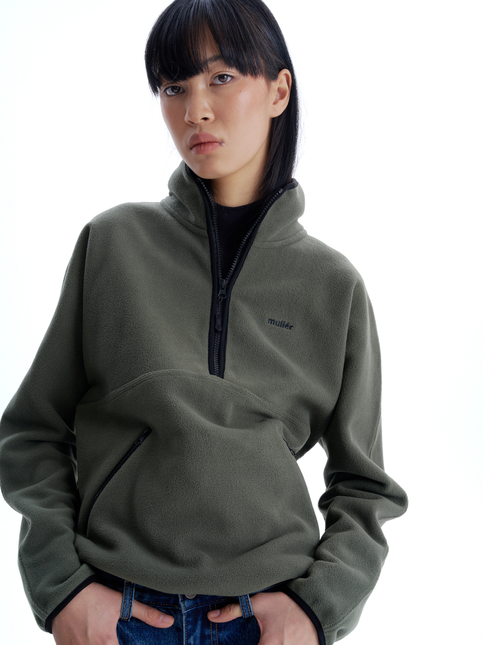 Анорак флисовый хаки