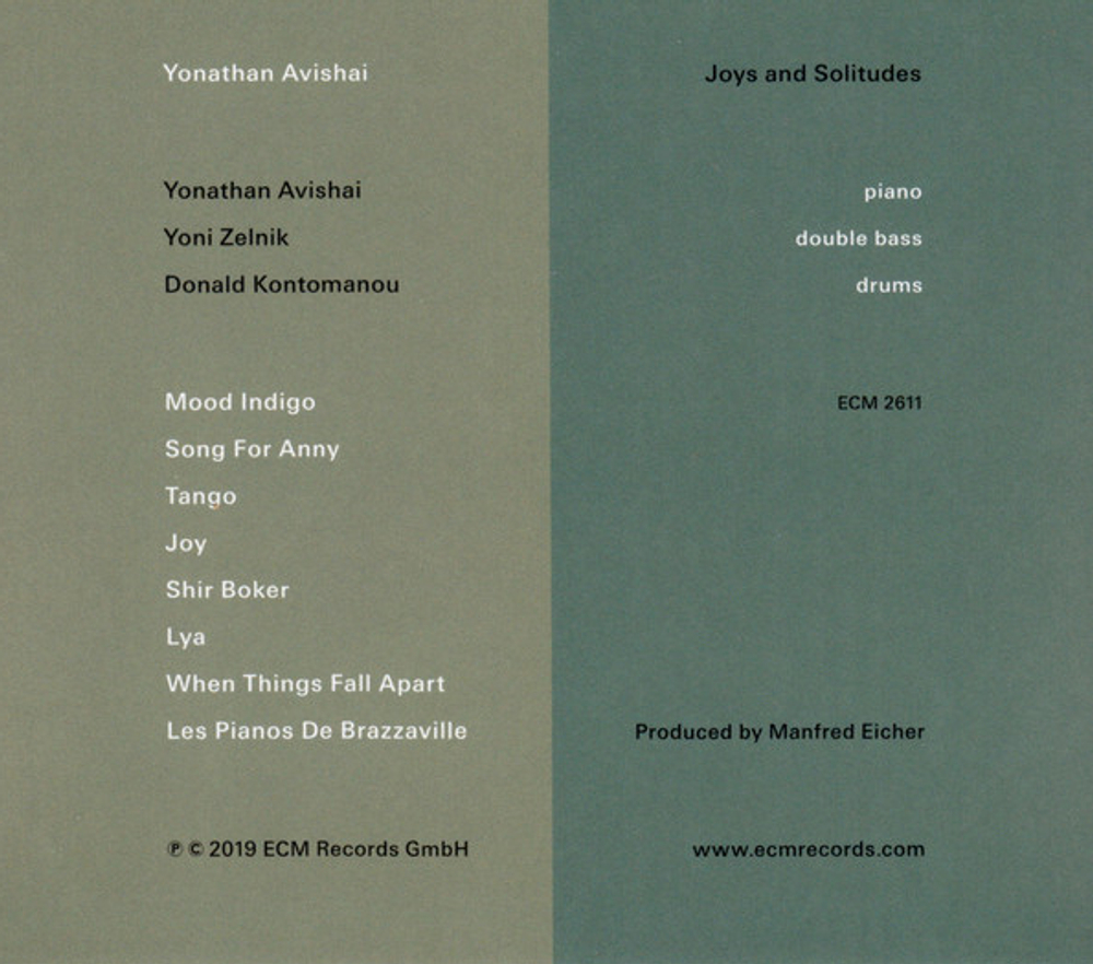 Yonathan Avishai Trio / Joys And Solitudes (CD)