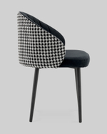 Стул Пасаденика велюр черный, спинка гусиная лапка