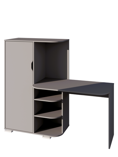 Стол письменный МАЛЬТА-3 /1600*1400*616/ левый дуб бунратти / белый