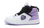 Children's Kappa plus velvet velcro high-top children's sneakers black and purple