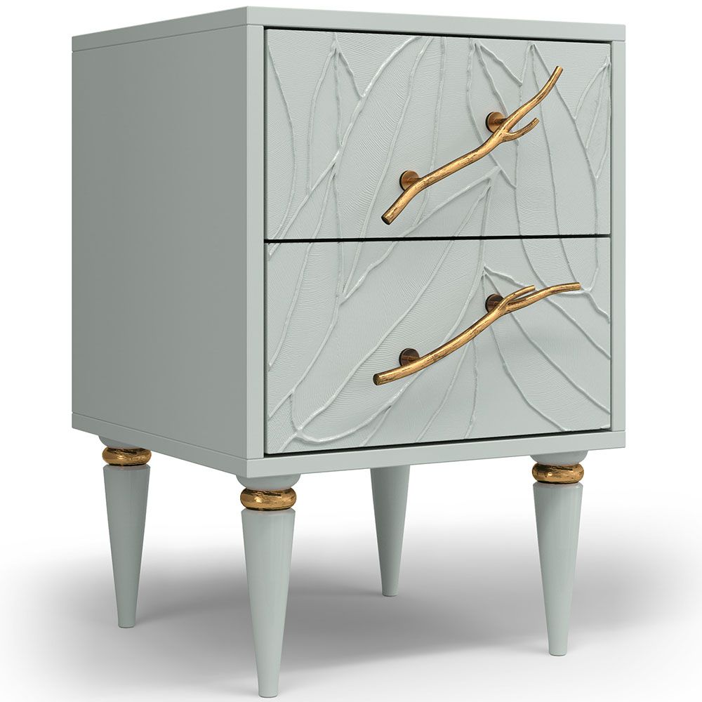 Тумба Арт Колор leaves Классик Голд Серый дым