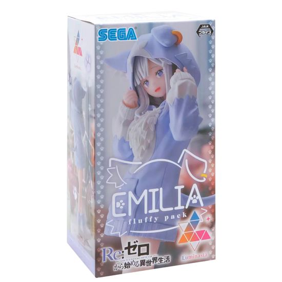 Фигурка Аниме SEGA Re:Zero Luminasta Жизнь с нуля в другом мире Эмилия mofumofu 21см / Фигурка по мотивам аниме "Re:Zero Жизнь с нуля в другом мире", Эмилия