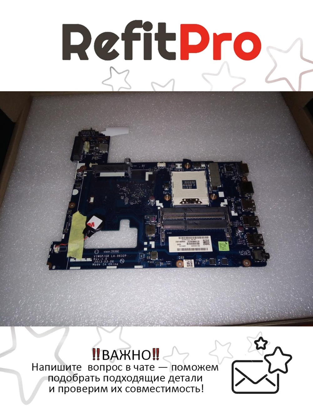 Материнская плата для ноутбука Lenovo G500 VIWGR LA-9632p W8S UMA NM70 L Pro (90002831), оригинал