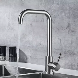 Смеситель для кухни высокий с гайкой L4998-4 LEDEME