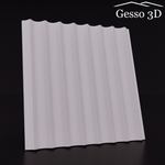 Гипсовая 3D панель Рейка фигурная