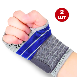 Бандаж / суппорт запястья «INNergy» с гелевой вставкой и эластичной лентой-фиксатором, 2 шт