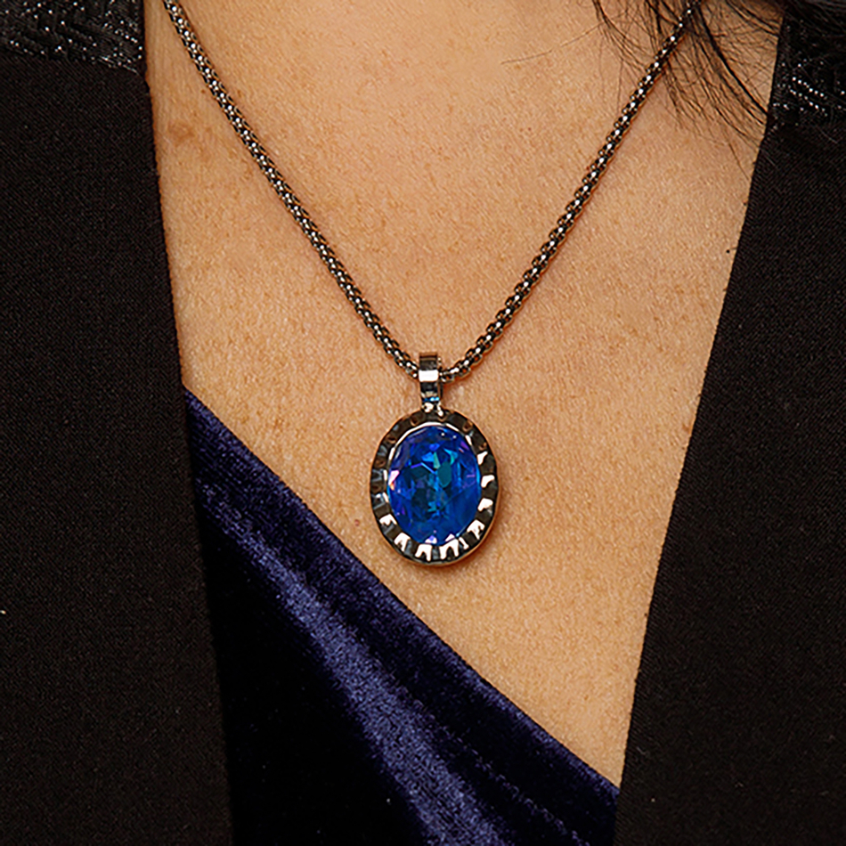 Колье Qudo TIVOLA UNICA big (S/P) Royal blue delite 3 cm 420683