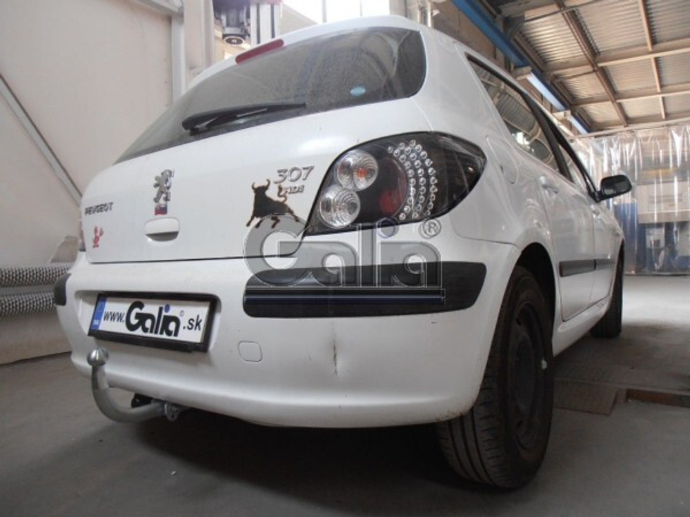 Фаркоп оцинкованный Galia C038A для Citroen C4 седан/хетчбек 2004-2010, 2010-, Peugeot 307, 308 хетчбек 3/5 дверей 2001-2007, 2007-2012(паспорт и сертификат в комплекте)(без электрики)
