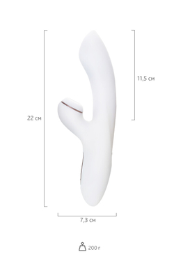 Вибратор Satisfyer Pro G-Spot Rabbit, с вакуум-волновым стимулятором, силикон, белый, 22 см.