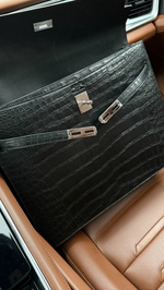 Портфель Hermes из кожи крокодила