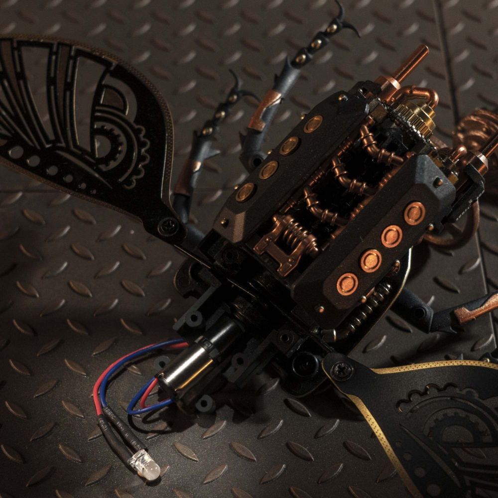 Жук-носорог (Rhinoceros Beetle) MI01 от ROKR - Конструктор, сборная механическая модель, 3D пазл, для интерьера