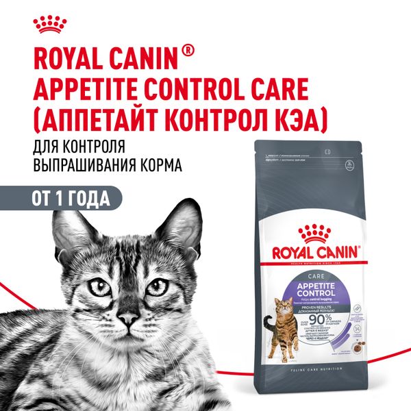 Уценка! Срок 19.07.26/ Сухой корм Royal Canin Appetite Control Care для взрослых кошек — для контроля выпрашивания корма