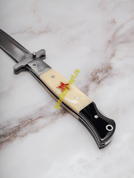 Тактический складной нож финка НКВД туристический Бежевый