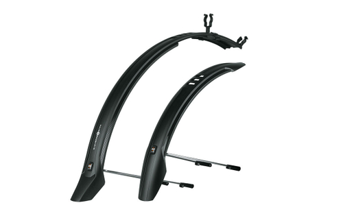 Крылья 29" Velo 65 Mountain SET29, к-кт перед./задн., с "усами", шир. 65мм, пластик, черн.