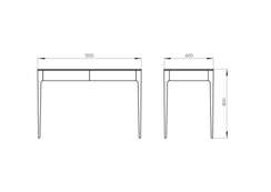 Стол письменный Type oak 120*60 см (натуральный дуб, белый)