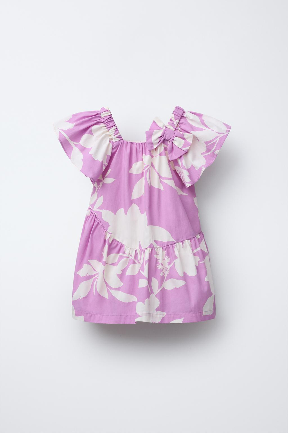 ZARA ПЛАТЬЕ С ЦВЕТОЧНЫМ ПРИНТОМ, РОЗОВЫЙ