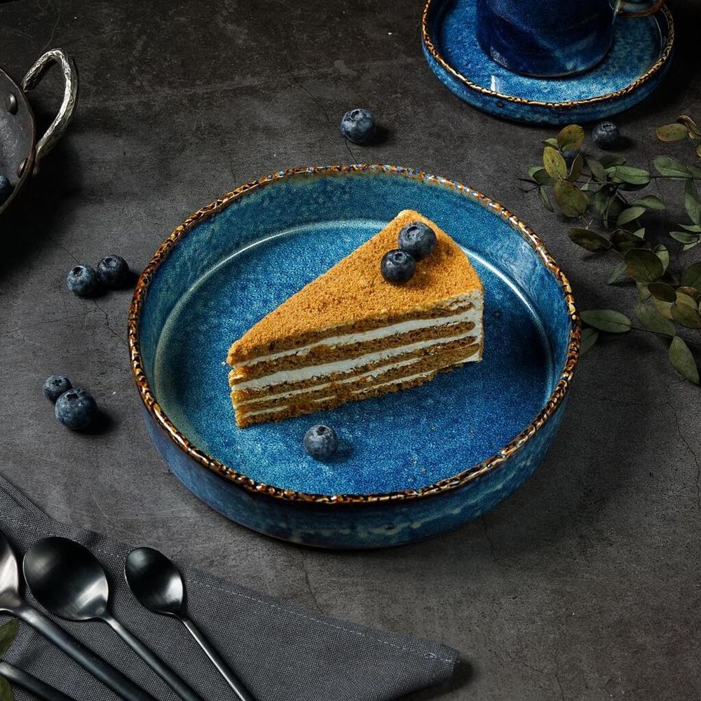 Тарелка с бортом d 20,8 см h4,6 см 930 мл Aqua Blue P.L. Proff Cuisine [6]