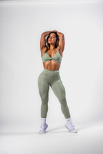 Леггинсы V-Cut Lace-Up Sculpting Leggings OWN YOUR POWER 426 Зеленые