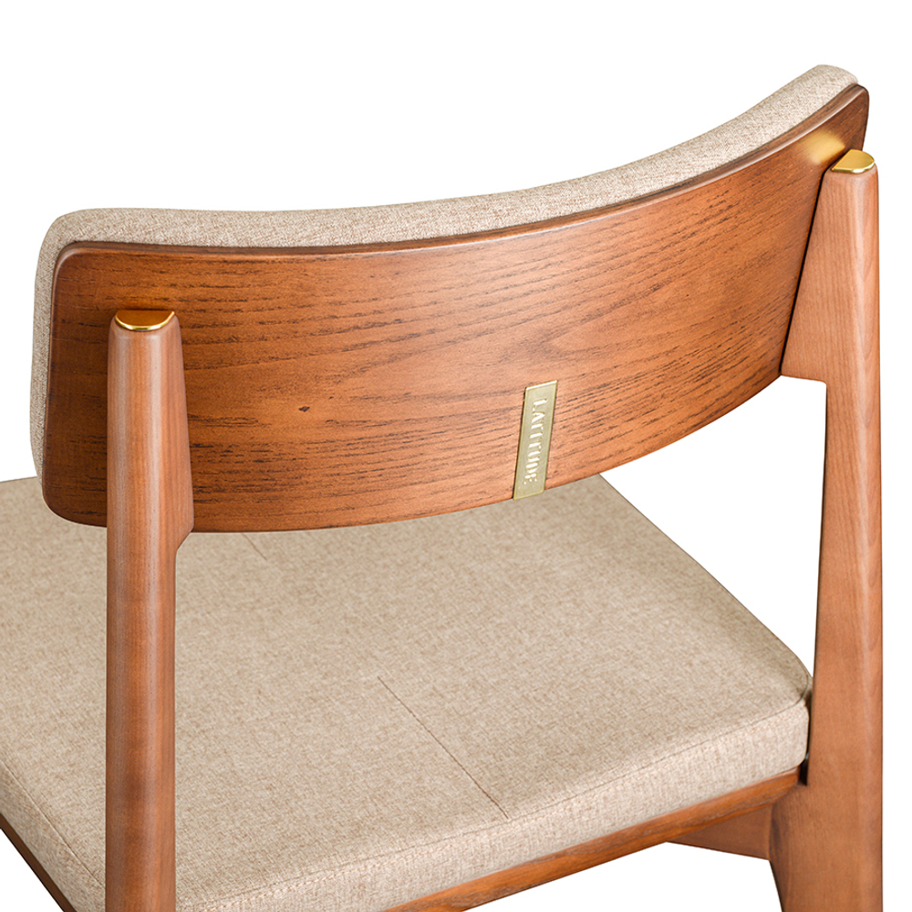 Стул aska, рогожка, орех/бежевый