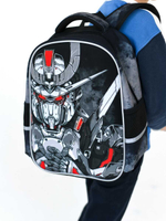 Ранец школьный, Феникс+, 27,5x37,5x14,5 см, полиэстер, ЭВА-панель, сублимационная печать, цветной светоотражающий рант, 1 отделение (-я)