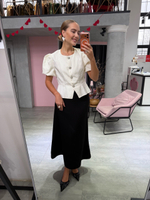 Жаккардовая блуза белый