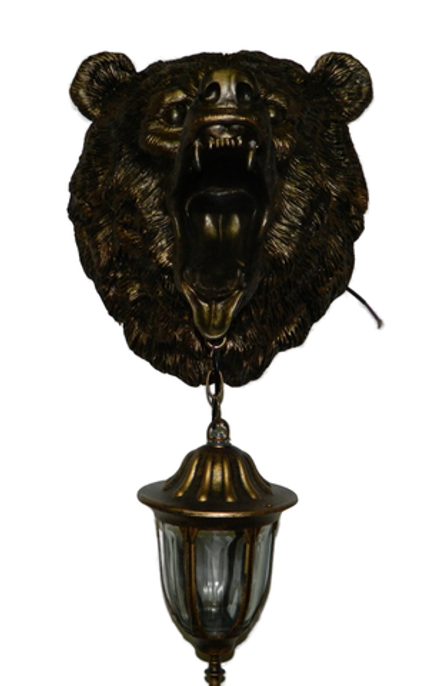 Медведь/Лев с фонарем бронза/золото