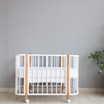 Кроватка-трансформер 4 в 1 "МеrryHappy Caramel" (МерриХэппи Карамель) 120*60 см, белый + бук