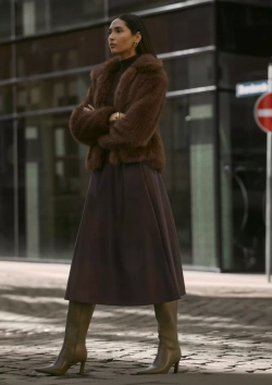 Юбка-миди в кожаном стиле Black Label