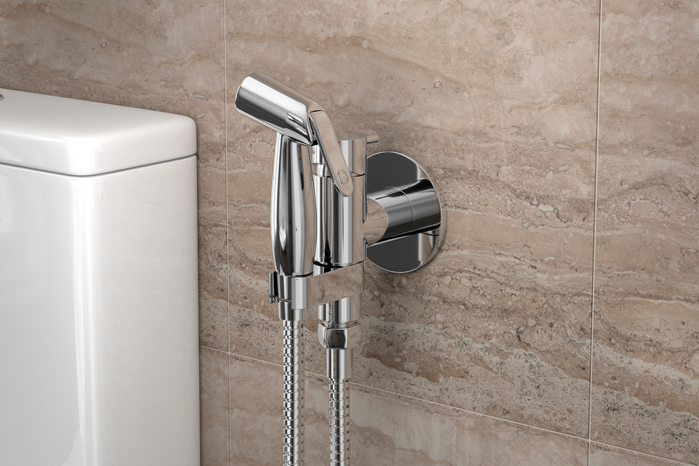 Смеситель с гигиеническим душем Bravat Eler