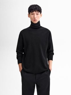 Massimo Dutti Свитер из смесовой шерсти, черный