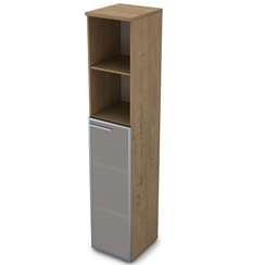 9ПЛД.005.15 Пенал высокий со стеклом и открытой полкой (400*450*2045), левый