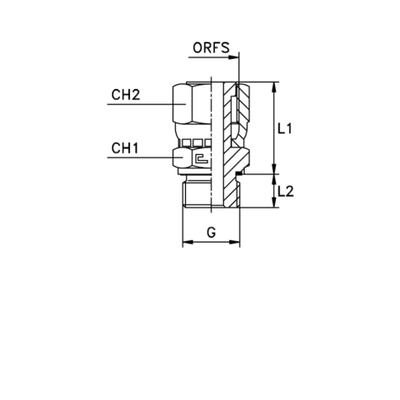 Штуцер FE D08-10 ORFS 11/16 - BSP 3/8 (обжатая гайка)