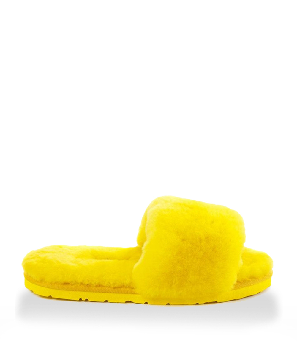 FLUFF SLIDE SLIPPER-yellow