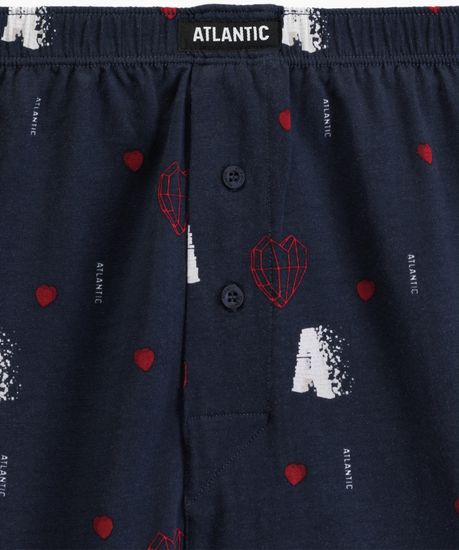 Трусы (2 шт) мужские семейные Atlantic 2GMB-012, хлопок, темно-синий + красный