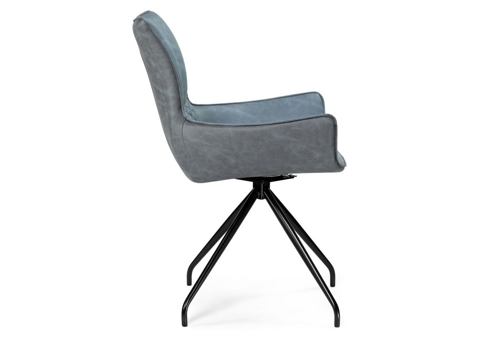 Стул на металлокаркасе Донаель крутящийся ткань kiprus 11/12 / черный глянец