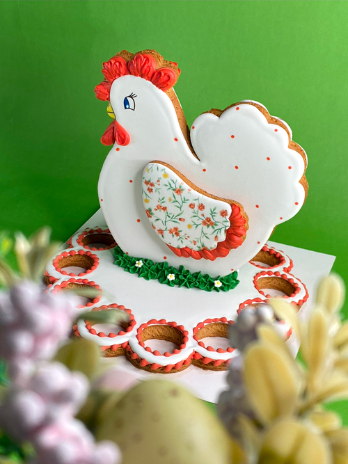 Пряничная подставка для яиц Курочка