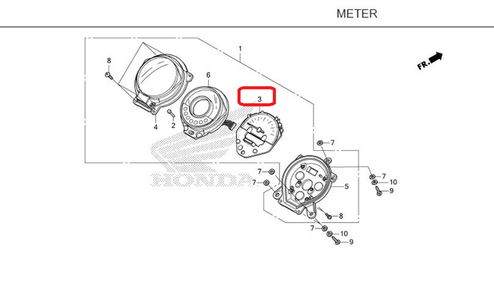 37210-K0G-901, METER COMP., COMBINATION (KPH)  Honda C125