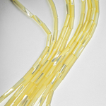 Перламутр морских ракушек, оттенок "Желтый", трубочки 4*14мм