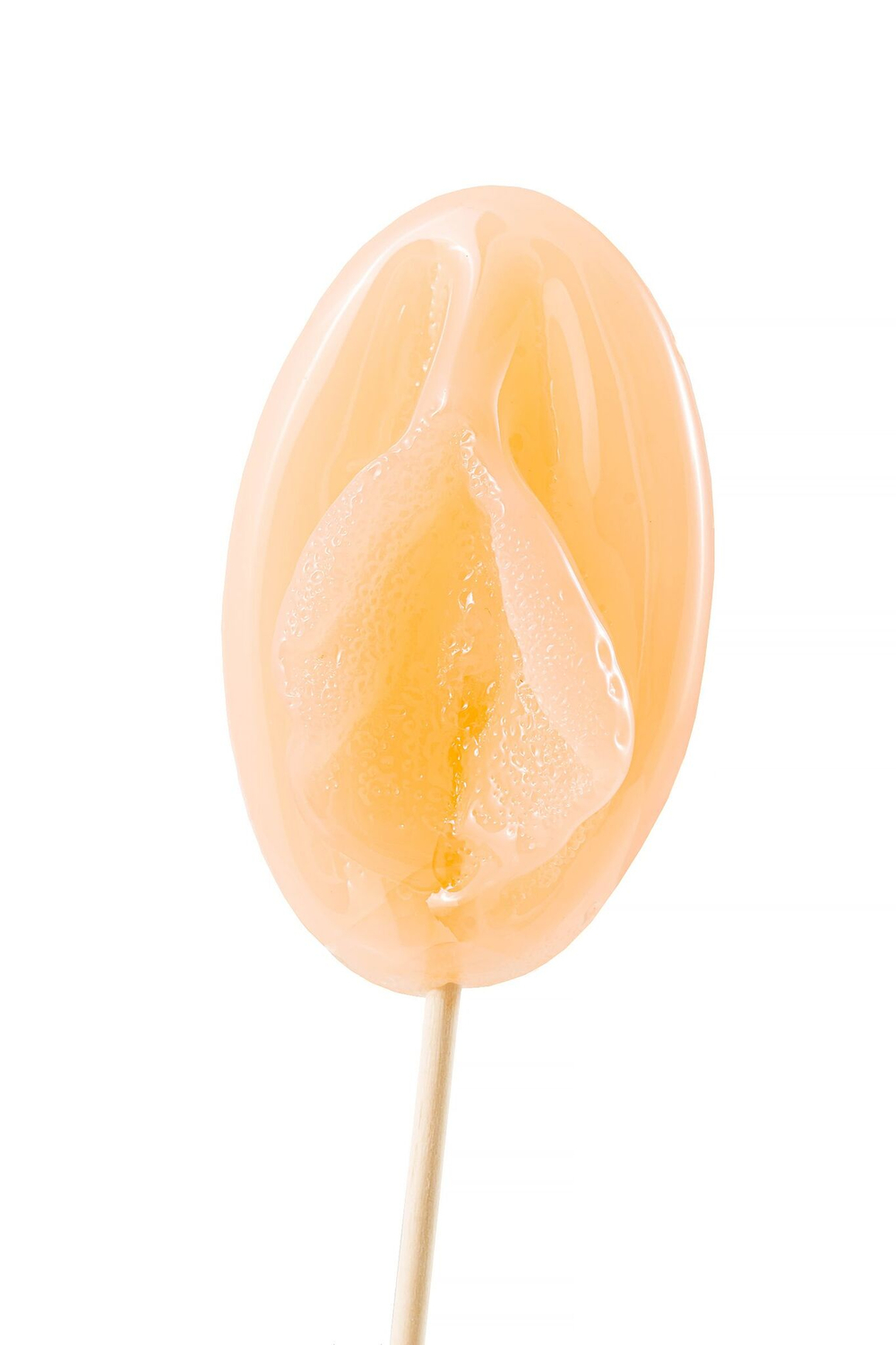 Леденец в форме вагины со вкусом бейлиз - 50 гр. (Цвет: бежевый)