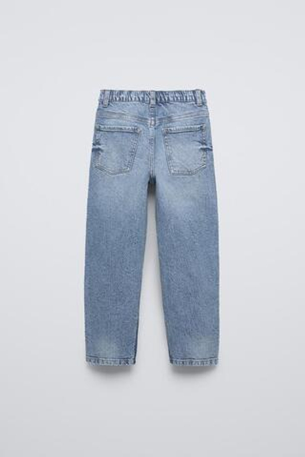 ZARA ДЖИНСЫ MOM FIT COMFORT, СИНИЙ