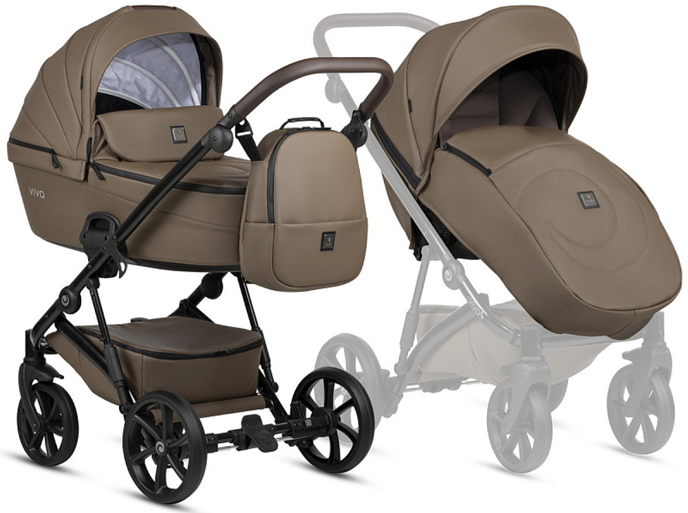 Детская коляска Tutis Viva 5 Plus Leather 2024 3 в 1 1452083 Cedar