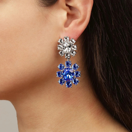 Серьги Dyrberg Kern LINA SS SAPPHIRE/CRYSTAL 440061