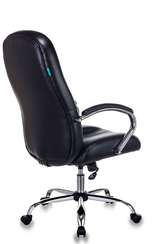 Кресло руководителя Бюрократ T-898SL черный эко.кожа крестов. металл хром