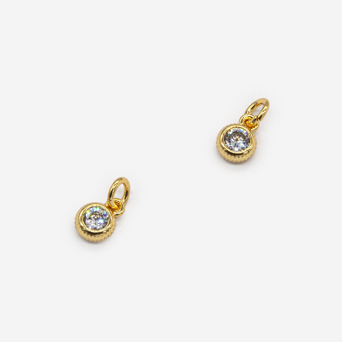 Подвеска-мини "Наутилус" 7*5мм, фианит, позолота