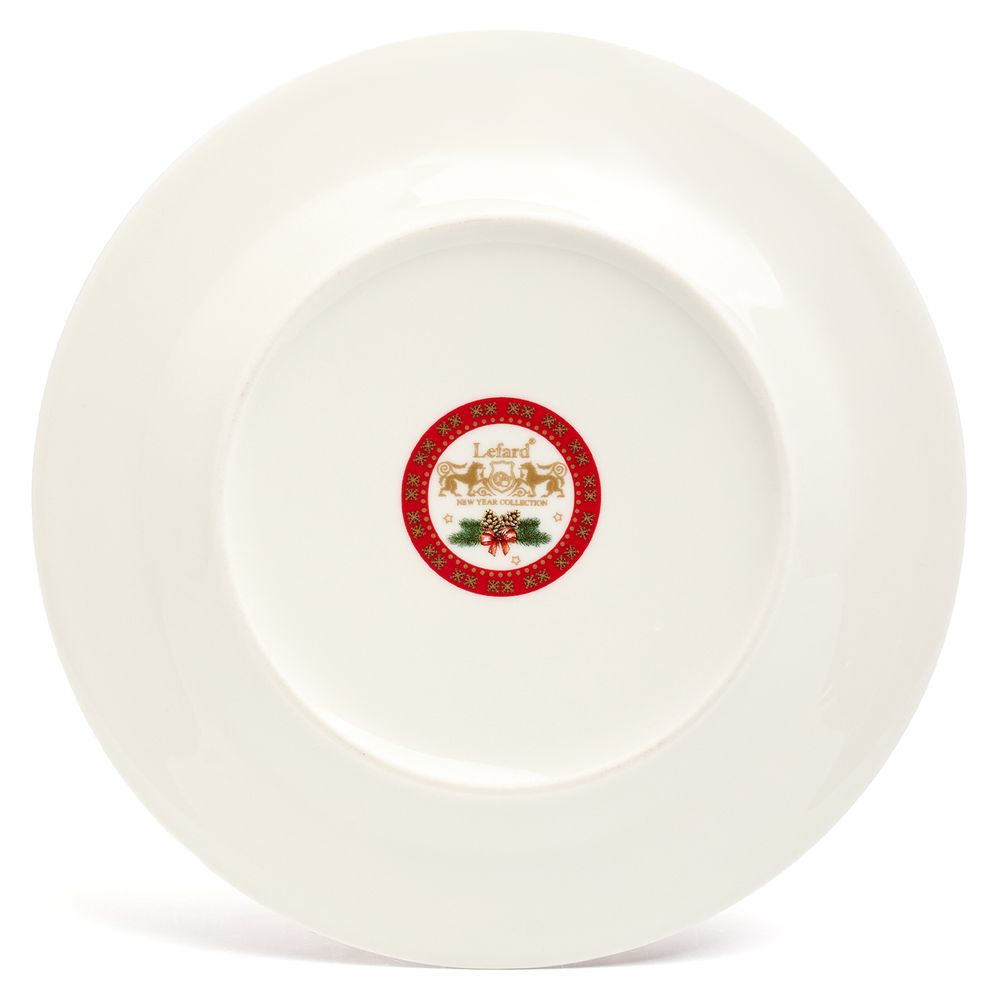 ТАРЕЛКА ЗАКУСОЧНАЯ LEFARD "ЕЛКА" 19 СМ КРАСНАЯ (КОР=18ШТ.)