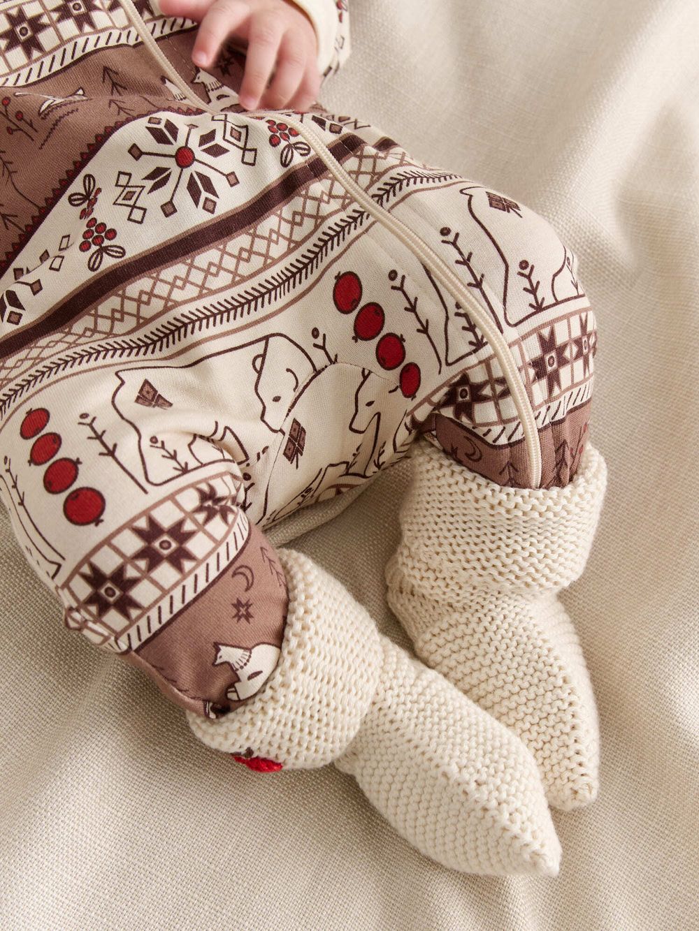 Носки вязаные "Ягодки" 0+