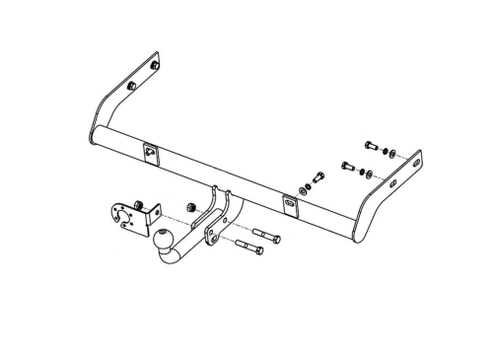 Фаркоп AvtoS для DATSUN ON-DO (2014-) с универсальной электрикой и сертификатом в комплекте, арт.(DO 03+electr)