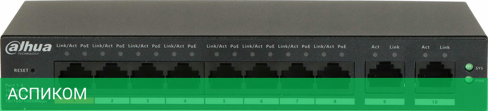 Коммутатор Dahua DH-CS4010-8ET-60